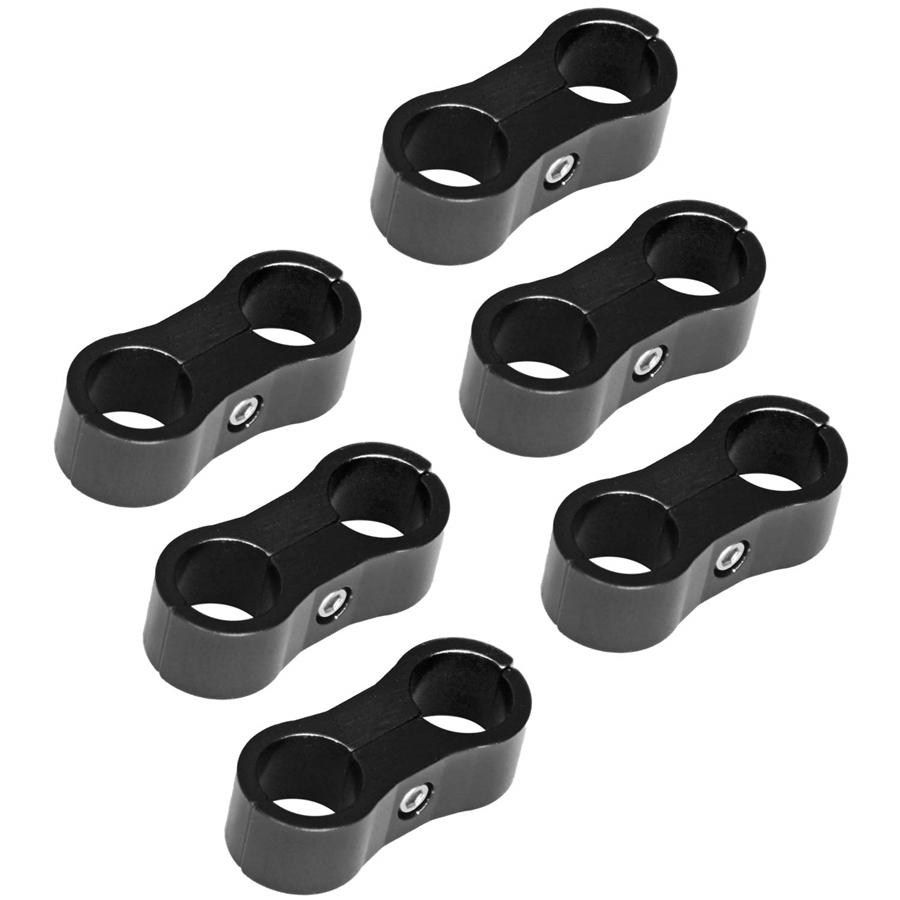 8x Hose Separator Clamp Fitting Connector 4AN 11mm for Braid Oil Fuel Hose Line