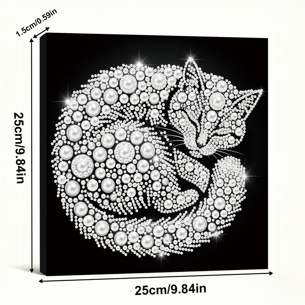 DIY Perlenpunktmalerei-Set für Erwachsene/Anfänger Elegante Wohnkultur Perlen Edelsteinmalereien Bild Kunsthandwerk 25x25cm Mit Rahmen