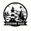 Custom Personalized Lighthouse Metal Sign Nautical Wall Art Indoor Monogram Decor