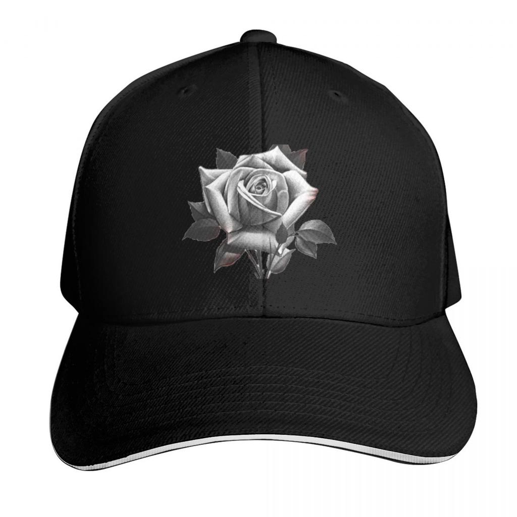 black rose Baseball Cap Hat Luxury Brand party Hat Wild Ball Hat Funny hats Boy Womens