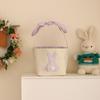 With handle Rabbit Basket Long ears Candy Bag New Easter Egg Basket  Easter decorations