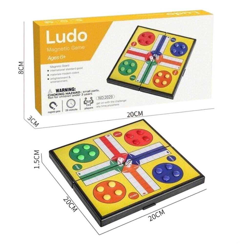 Magnetic Ludo Board Game - Ludo - Foldable Board 20X20 - Family Set