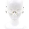 Great Cartier Glasses 135 2C Decor Two-Point Rimless Silver Used