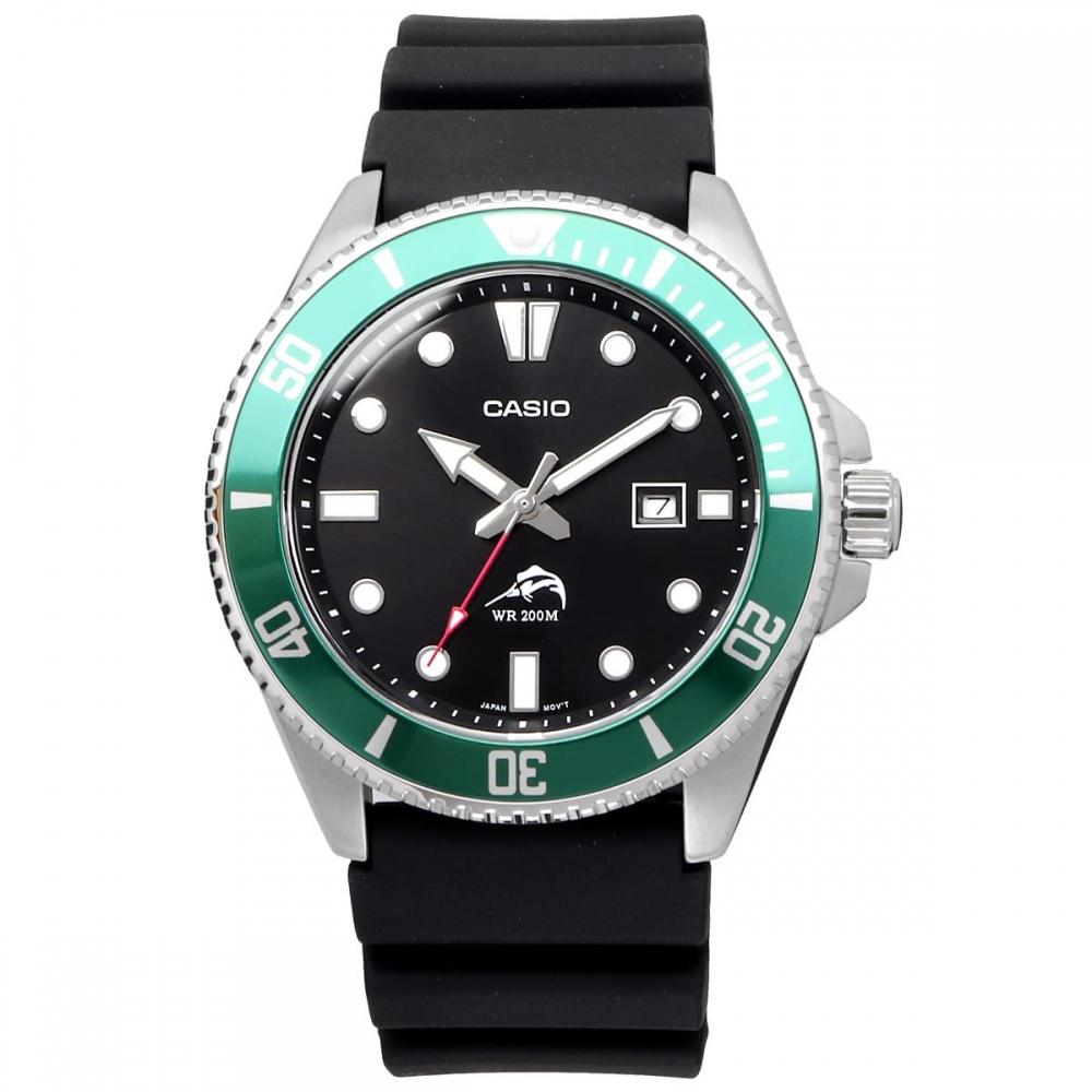 Casio CASIO Watch Diver Watch MDV-106B-1A3V Green Bezel Men's Overseas Model