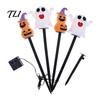 Festive Outdoor Lighting 4Pcs/Set Halloween Solar Ghost Stake Light, 4-in-1 Pumpkin with LED Lights Lights, Waterproof Decorative Lamp for
