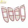 Murano Glass Lift Frame Stainless Steel Window Armrest Switch Decor Sticker