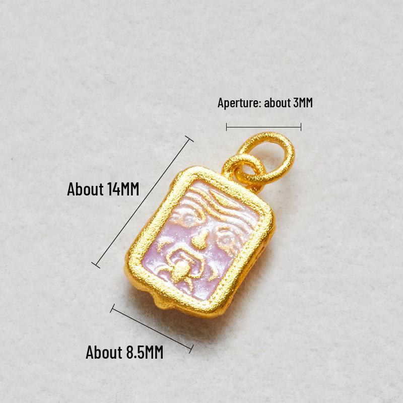 Позолоченная Медь Амулет Заки Лхамо Материал для DIY Аксессуаров