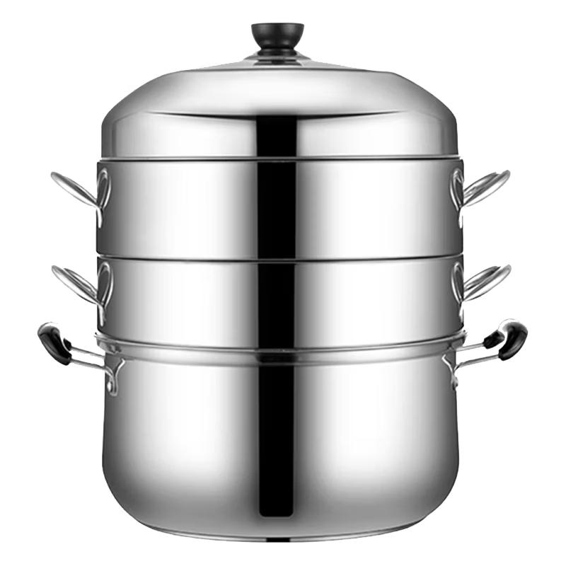 Sule Stainless Steel Steamer Pot with Two Baskets