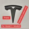 ABS 1PCS 2PCS 3PCS Car Front For Tesla ModeY Model3 Hood Cover  Emblem h Sticker Styling  Body Rear Trunk Badge Decal Accessories
