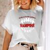 ZX TEE Like A Goddamn Vampire T-Sirt Unisex Gift For Olivia Fan Rodrigo Halloween Horror Short Sleeve Shirt Vintage Graphic Top