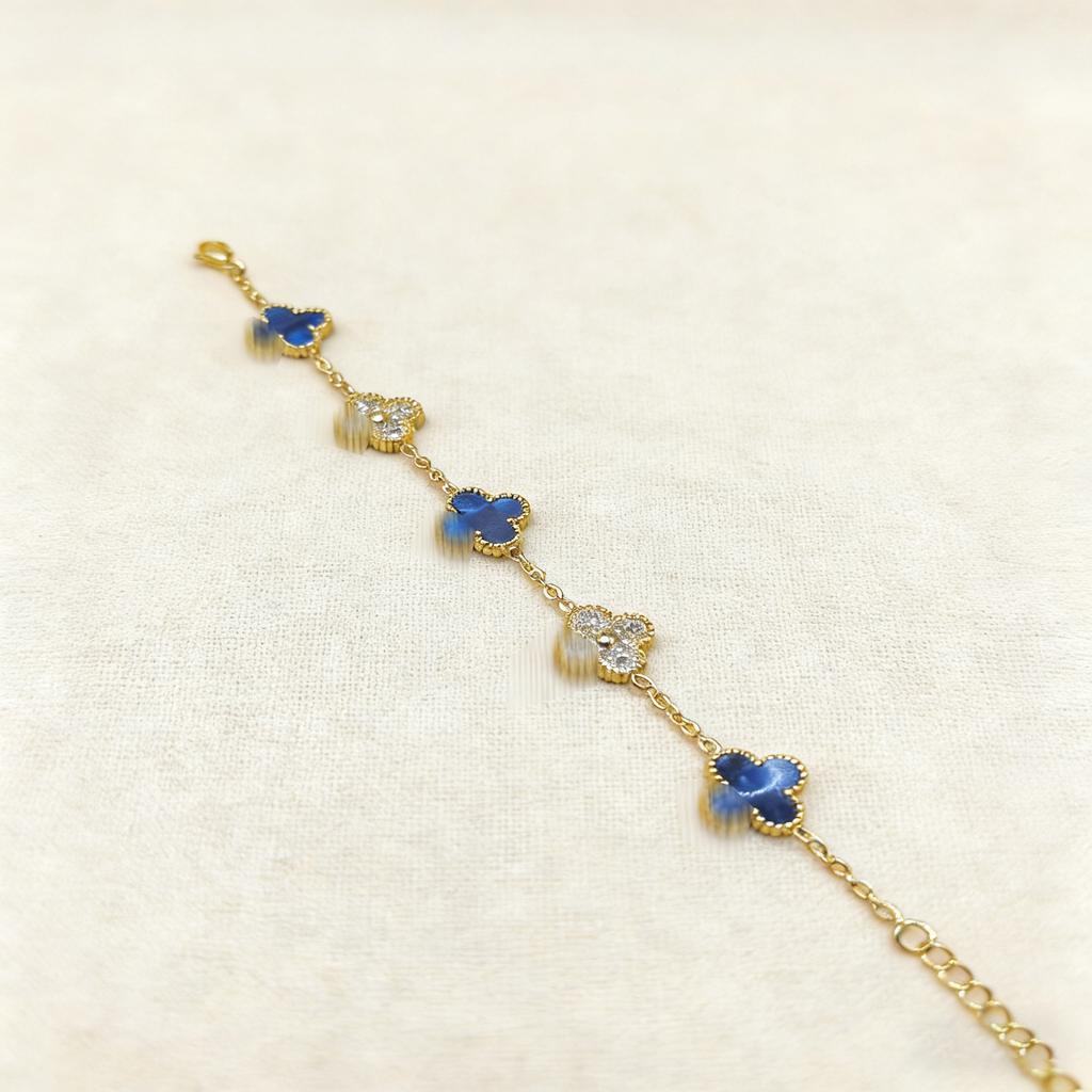 High-end Titanium Steel Four-leaf Clover Bracelet Fashion Classic Women's Zircon Bracelet