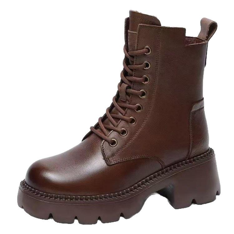 Stivali Martin stivaletti stile britannico autunno e inverno con plateau suola spessa caldi stivali da cavaliere