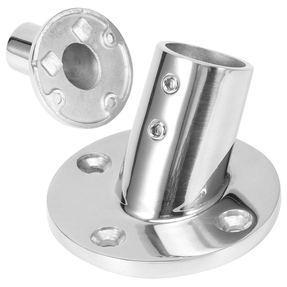 60 Degree Round Tube Base Hand Rail Railing Fitting 316 Stainless Steel Marine Boat Hardwares25mm 1in