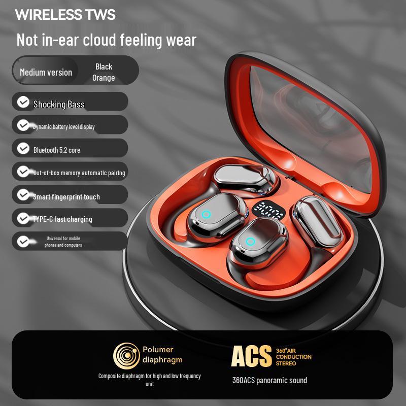 Burmester 2025 Wireless Bone Conduction Headphones - Open Ear Sport Earbuds for Running