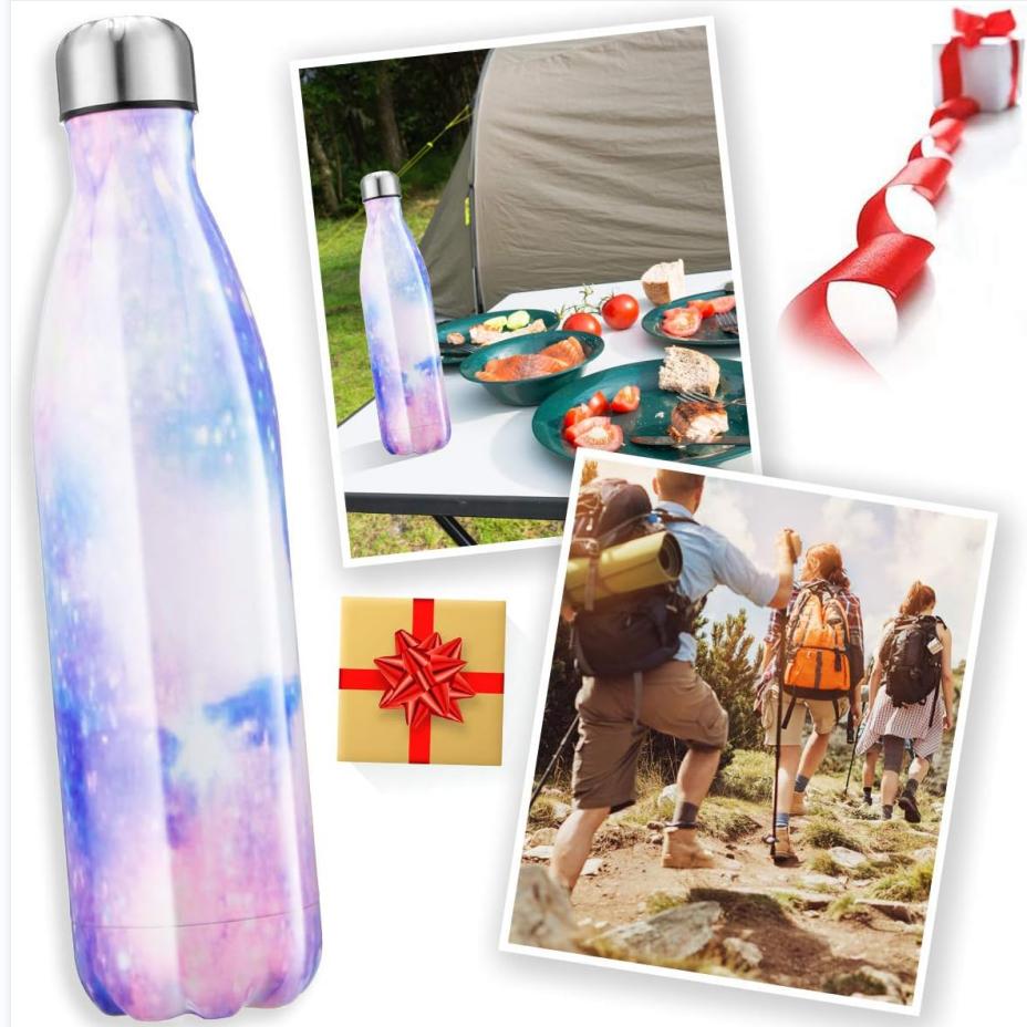Stainless Steel Water Bottle Vacuum Insulated Water Bottles Reusable Double Walled Drinks Bottle 350ml/500ml/750ml/1000ml