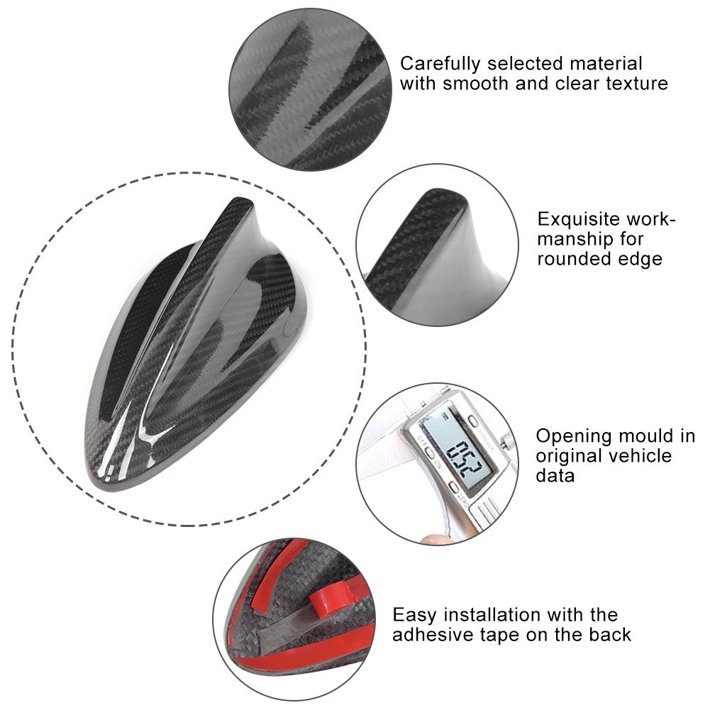 Carbon Fiber Car Antenna Cover Roof Shark Fin Trim Decoration Fits for M2 M3 F22 F30 F80
