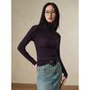 Women's Seamless 100% Wool Slim-Fit Turtleneck Sweater