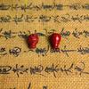 Purpurite Cloud Three-Way Spacer Beads - Handmade Ethnic Cinnabar Loose Beads for DIY Bracelet Accessories