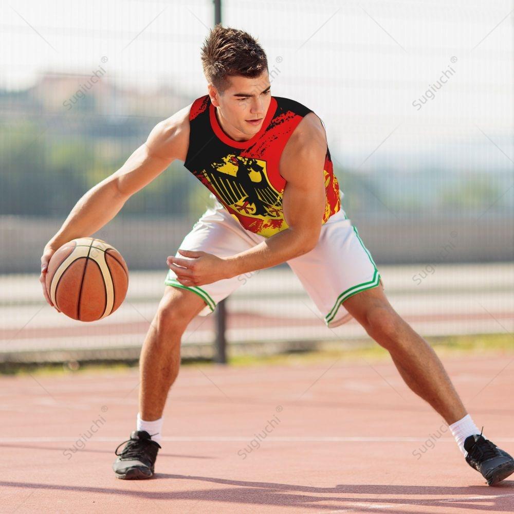 HUANGSE Basketball Jersey Sports Fitness Vest 3D Customized Men's Vest Casual, Comfortable and Loose