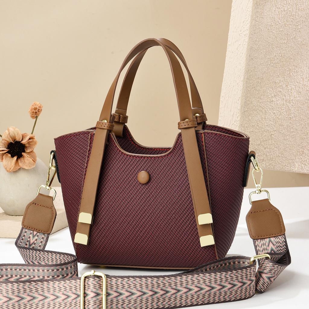 Handbag Bag Bucket Vegetable Basket Bag New Simple Women's Shoulder Messenger Bag Women's Bag
