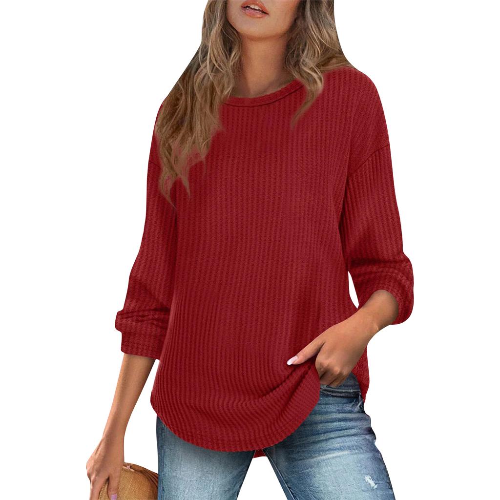 Womens Blouses Casual Tops Fashion Long Sleeve Top