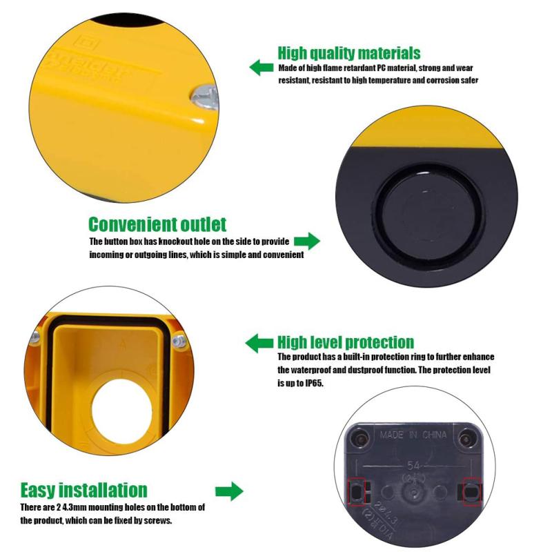 Buton comutator pentru oprire de urgență Buton roșu ciupercă întrerupător pentru urgență acasă 660V 10A