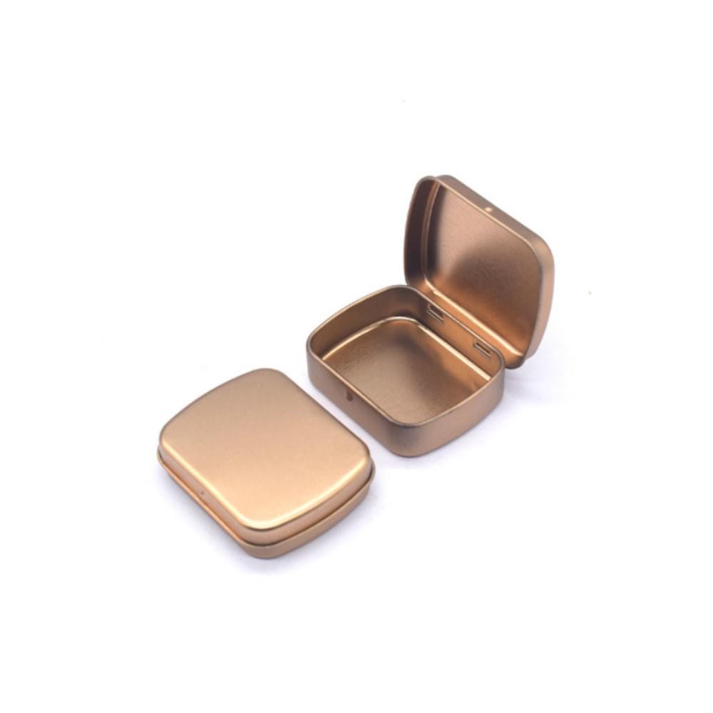 Mini kovová plechová krabička s panty a víčkem, Prázdné plechovky, Malý úložný prostor na sladkosti, Krabičky na sbírky šperků, Domácí organizér