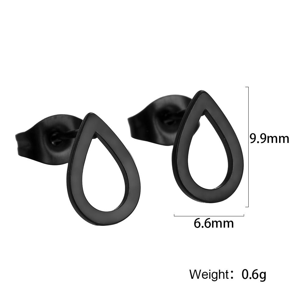 Geometric Stud Earrings Women Stainless Steel Round Square Oval Hexagon Star Triangle Rectangle Trend Jewelry Gifts