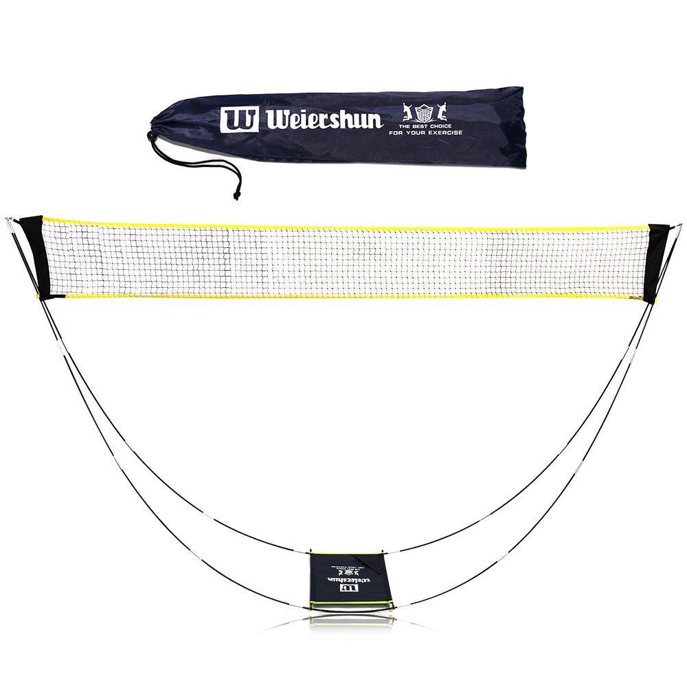 Portable with Carry Bag Shuttlecock Mesh Standard Training Stand Rack Foldable Badminton Net