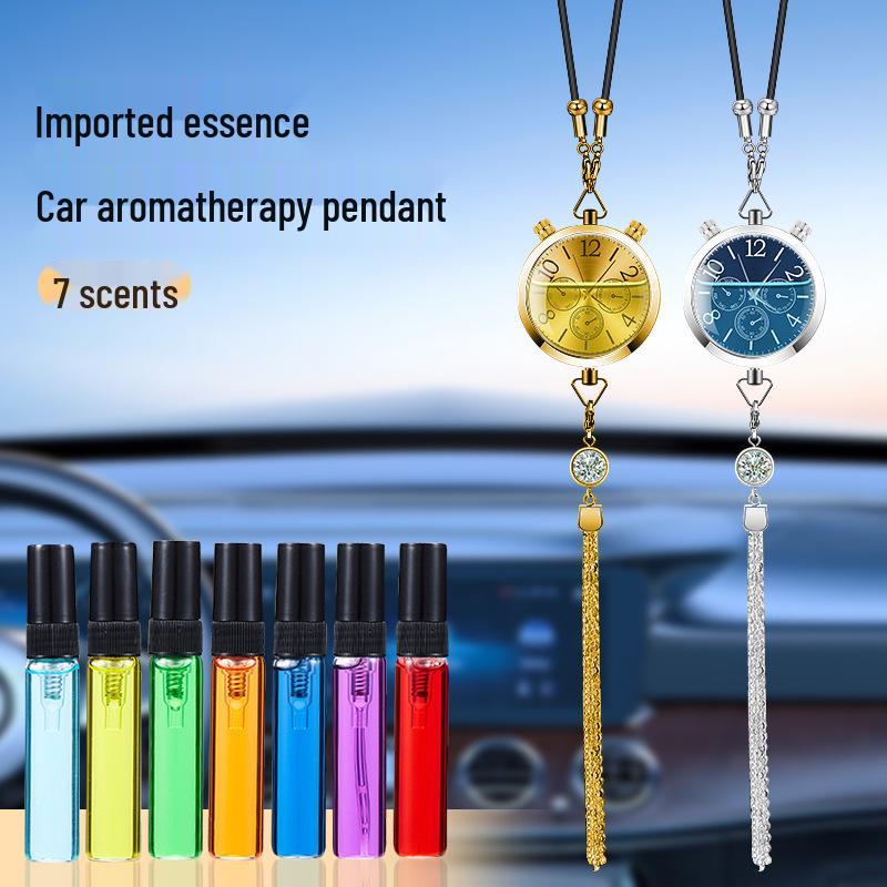 Hanging Car Air Freshener Pendant - Essential Oil Aromatherapy Deodorizer with Long-lasting Light Fragrance for Car Interior Decoration