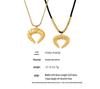 18K Gold-Plated Retro Horn Pendant Necklace with Ribbed Clavicle Chain - Non-Fading, European & American Individual Design.