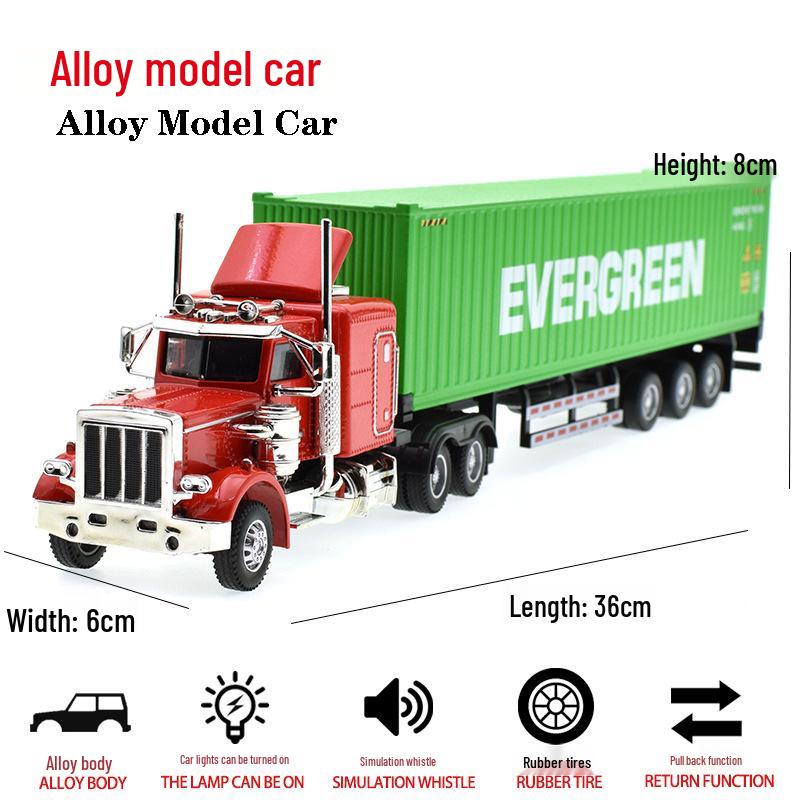 

Игрушечная модель полуприцепа из сплава – Американский грузовик-контейнеровоз