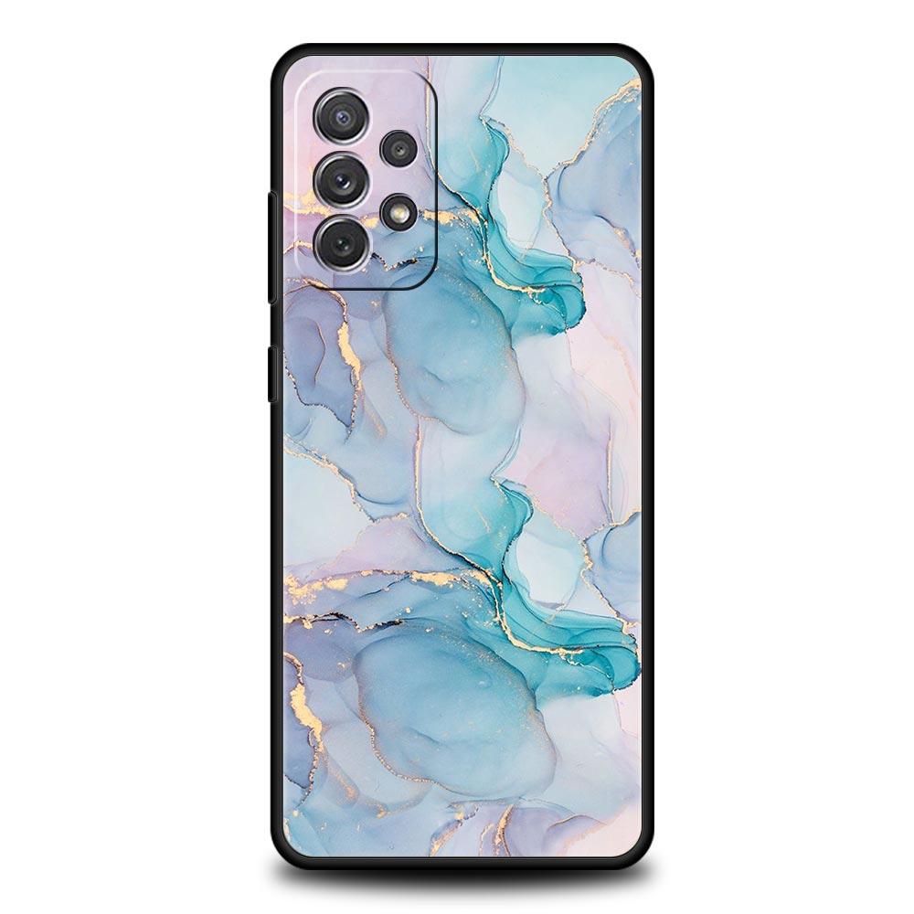 Marmor tinte und waschen Telefon Fall Für Samsung Galaxy A13 A51 A71 A41 A31 A21S A11 A01 A03S A12 A32 A52 A22 A23 a33 A53 A73 5G Abdeckung