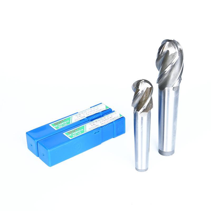 Southwest Taper Shank Ball Nose End Mill, 4 Flutes, Sizes: R10-R25