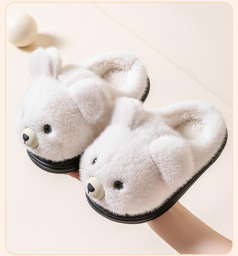Dětské zimní bavlněné pantofle: Měkké, protiskluzové, plyšové domácí boty pro chlapce a dívky