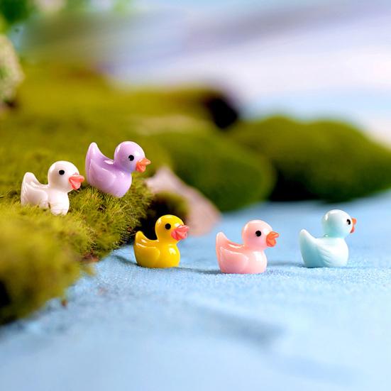 5 stk Resin Duck Model Ornament Miniatyr Hage Sukkulent Bonsai Dukkehus Dekor