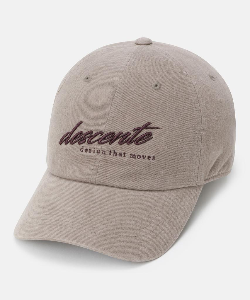 DESCENTE Women'S Wording Logo Ball Cap Brown Sr322Ucp71