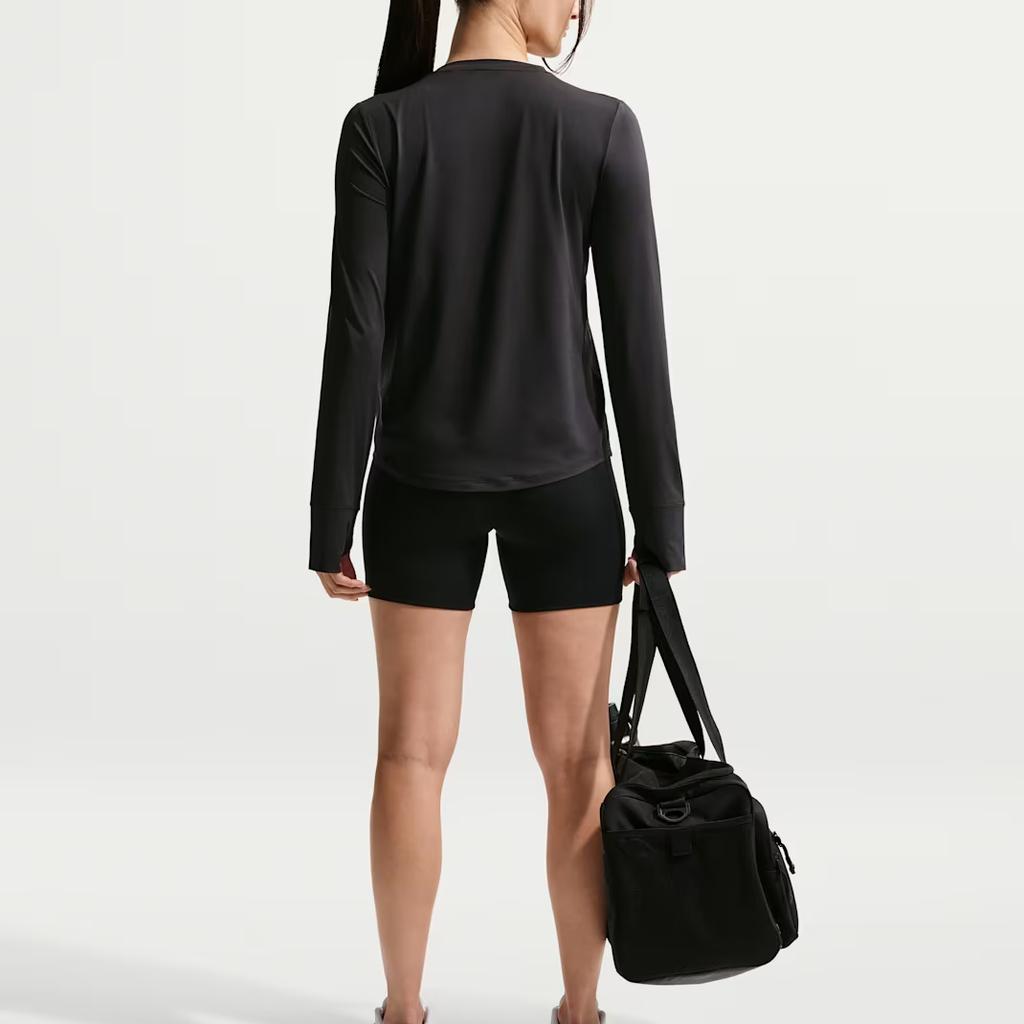 Nike Camiseta de manga larga suelta y transpirable Dri-Fit One Classic, ligera, que absorbe el sudor, de secado rápido para mujer, tops FN2802-013