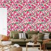 Wallpaper Flowers and Leaves Purple, Powder Pink and Cream 50x1000