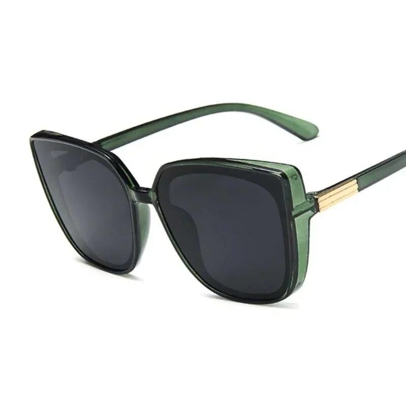 Fashion Cat Eye Sunglasses Woman Retro  Designer Sun Glasses Female Big Frame Vintage Black Mirror Oculos De Sol Feminino