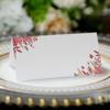 10pcs Paper Wedding Place Cards Blank Paper Tented Flower Table Seating Cards  Birthday Gift