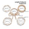 5pcs/set Bow String Bead Imitation Pearl Bracelet Set Adjustable Bracelet Set  Women's