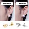 Secure Heart Shaped Earring Backs 4PCS Support Heavy Jewelry Lift Droopy Ears Sturdy Copper Construction