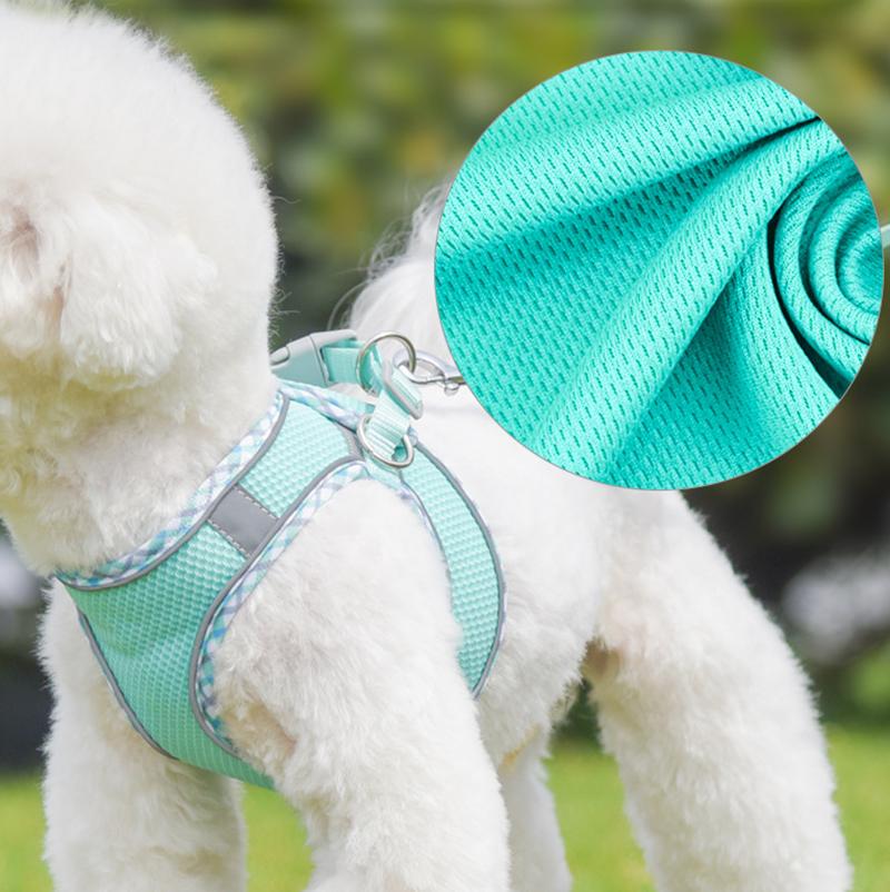 Reflective Puppy Harness Vest Breathable Mesh Dog Harness and Leash Set for Small Medium Dogs Cat Walking Leads Pet Accessories