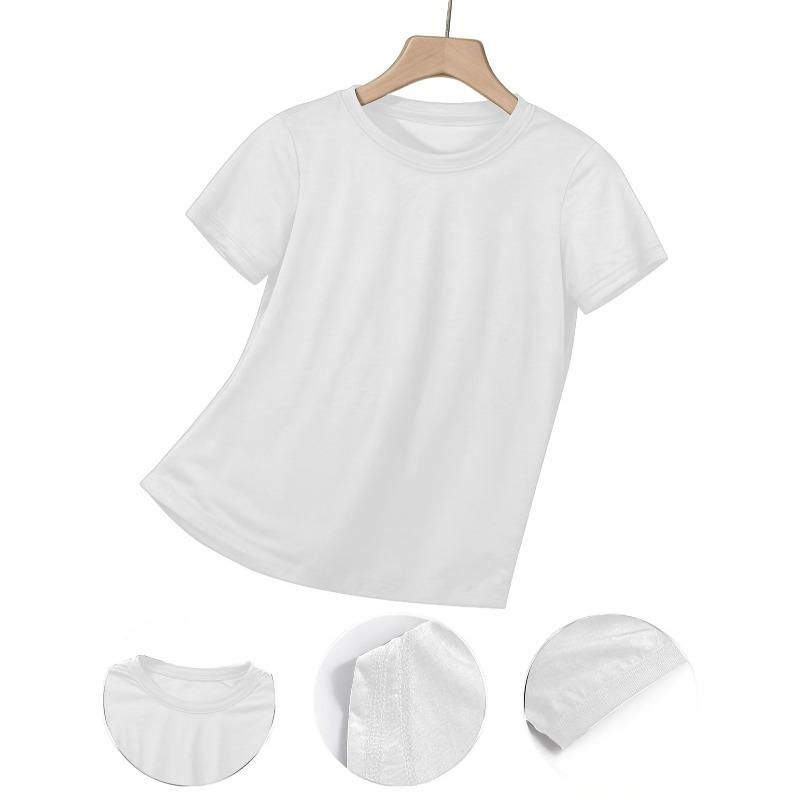 European Size Girls Summer Casual Short Sleeved T Shirt Roller Skates and Letter Print