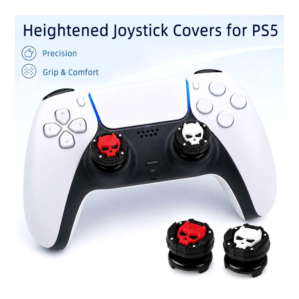 2 Stück Silikon Analogstick-Verlängerungen für PS5 Kompatiblen Controller, Anti-Rutsch Daumenstick-Kappen
