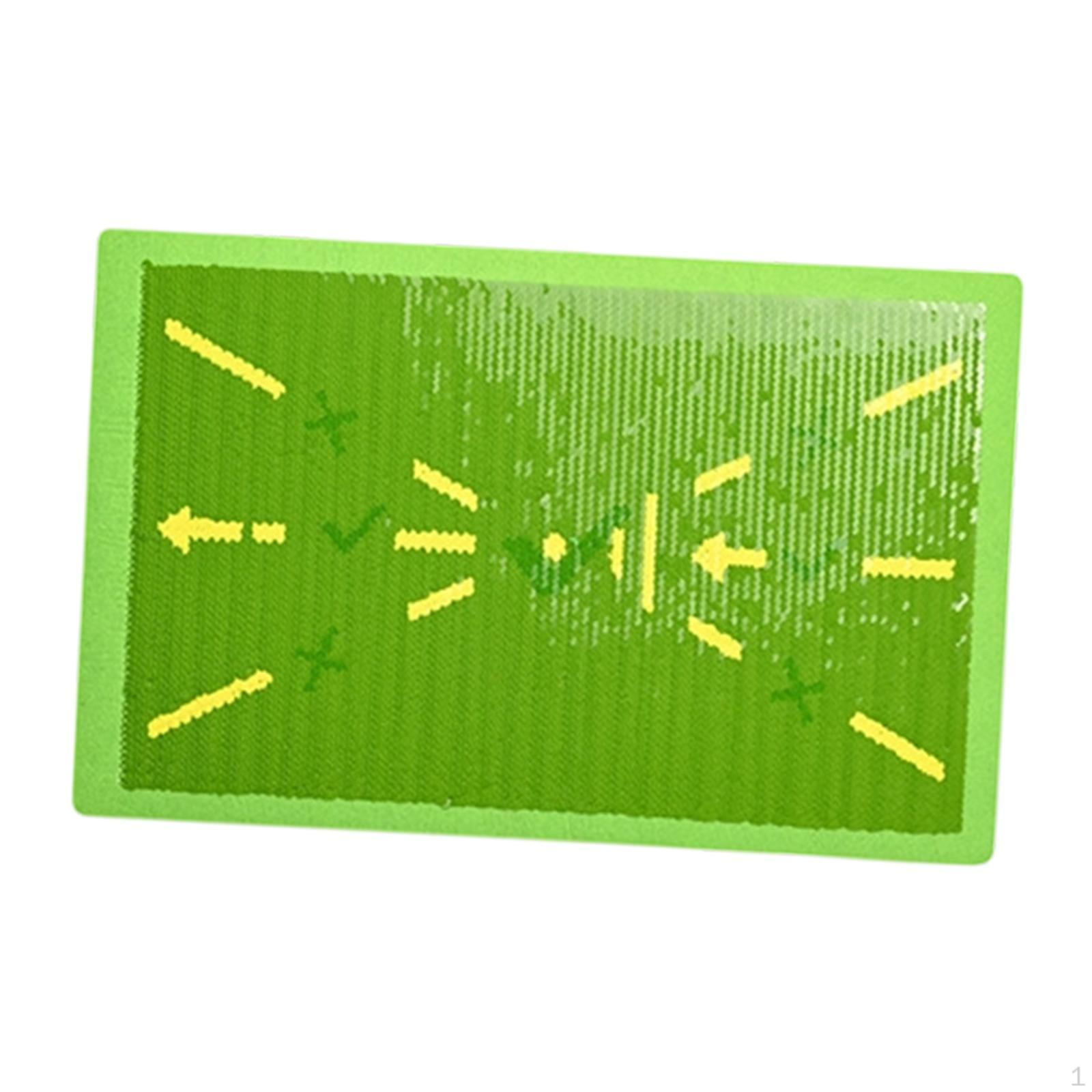 

Golf Hitting Mat Practice Batting Analysis Present Portable with Swing Path Feedbacks Yellow Wire