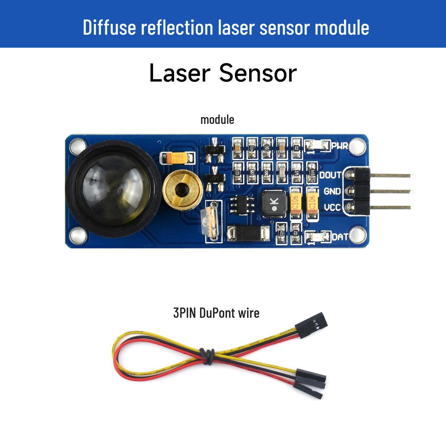 Micro Snow Laser Sensor with Obstacle Avoidance and Built-in Boost Circuit Laser Sensor