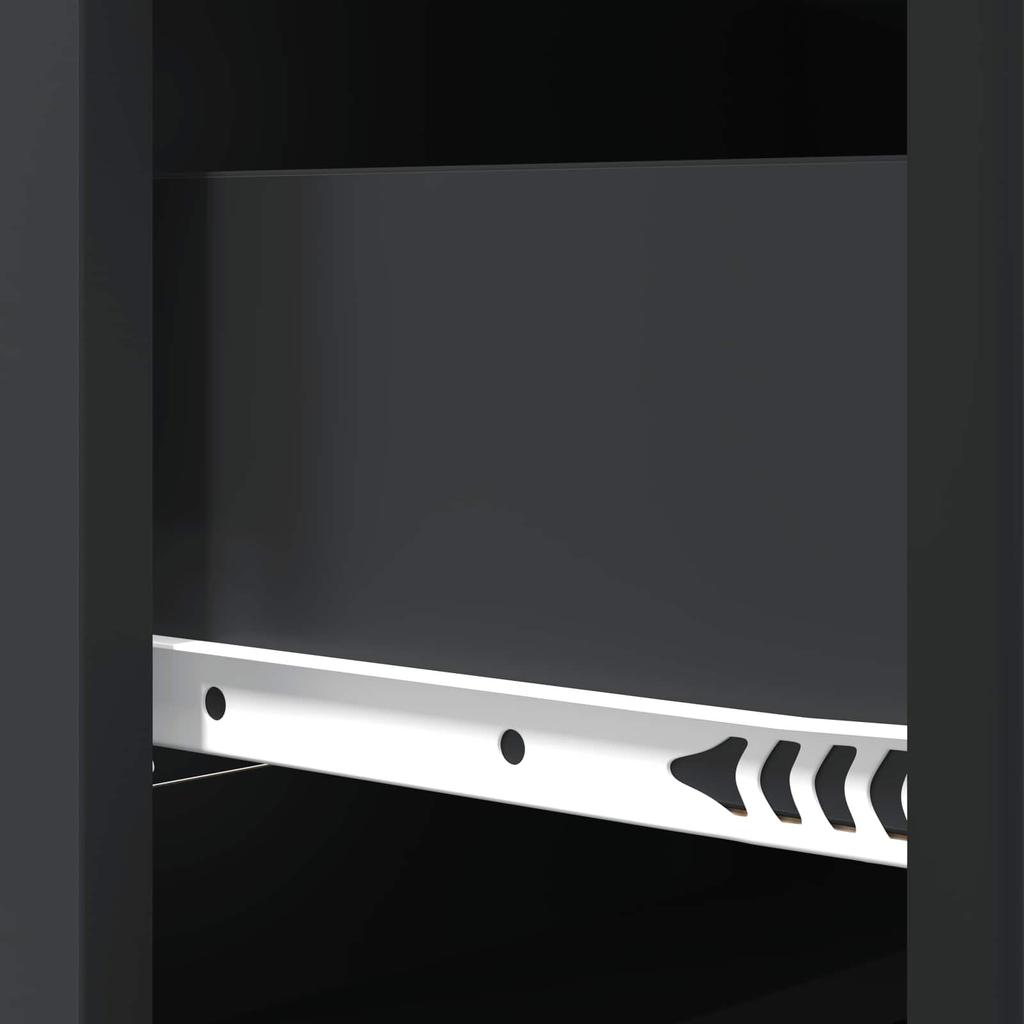 Drawer Cabinet Black 66 x 34.5 x 87 cm Particleboard