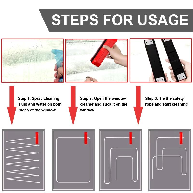 Magnetic Glazing Single Layer Magnet Window Cleaner Tool Brush Windows for Insulating Glass Durable Plastic Construction